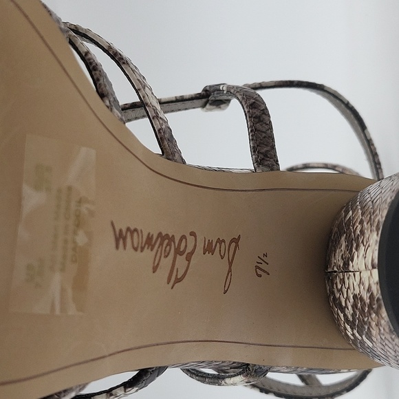 851- Sam Edelman Daffodil Taupe Snake Print Size 7.5 NWT - Picture 7 of 9